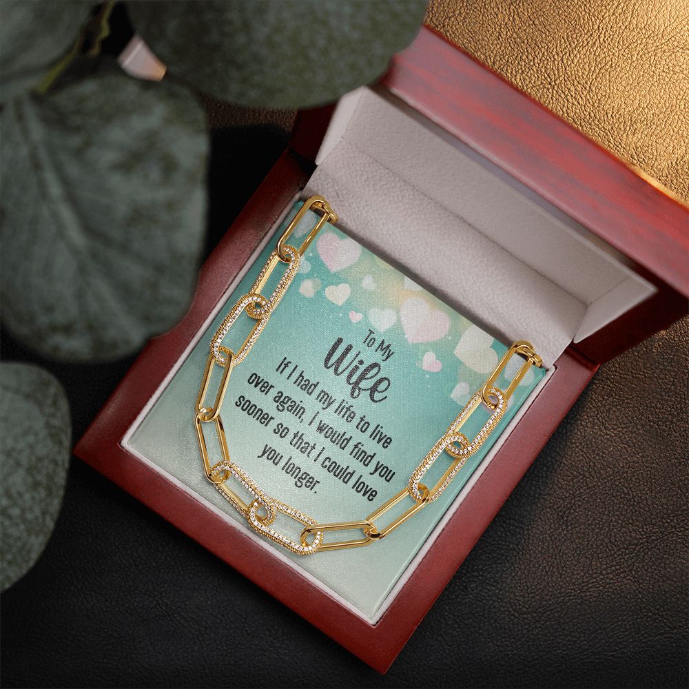 To My Wife | I would find you sooner - Forever Linked Necklace