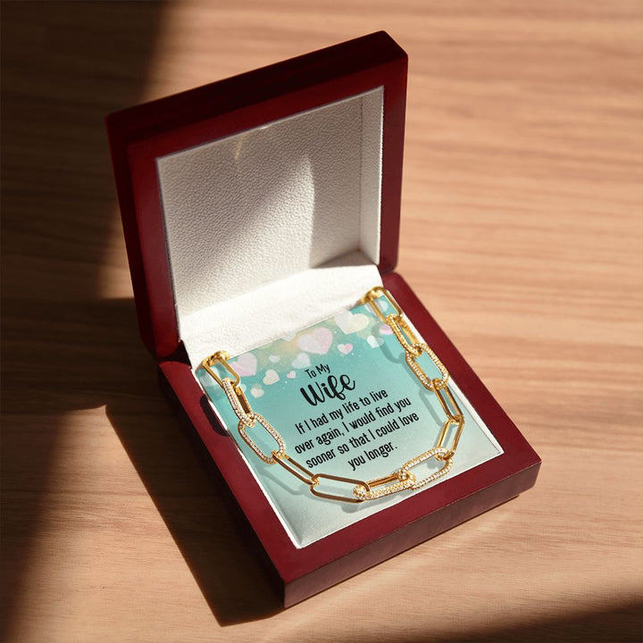 To My Wife | I would find you sooner - Forever Linked Necklace