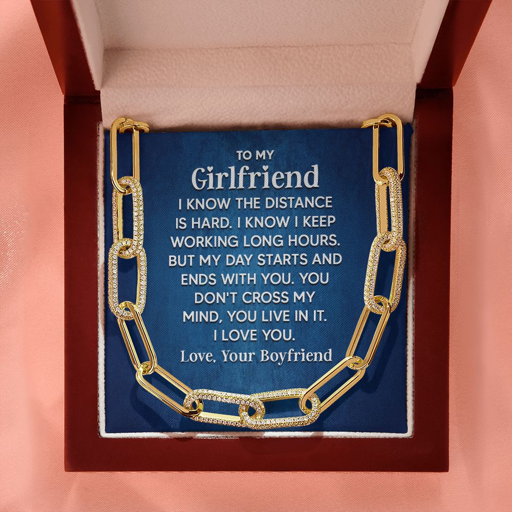 To My Girlfriend | I know the distance is hard - Forever Linked Necklace