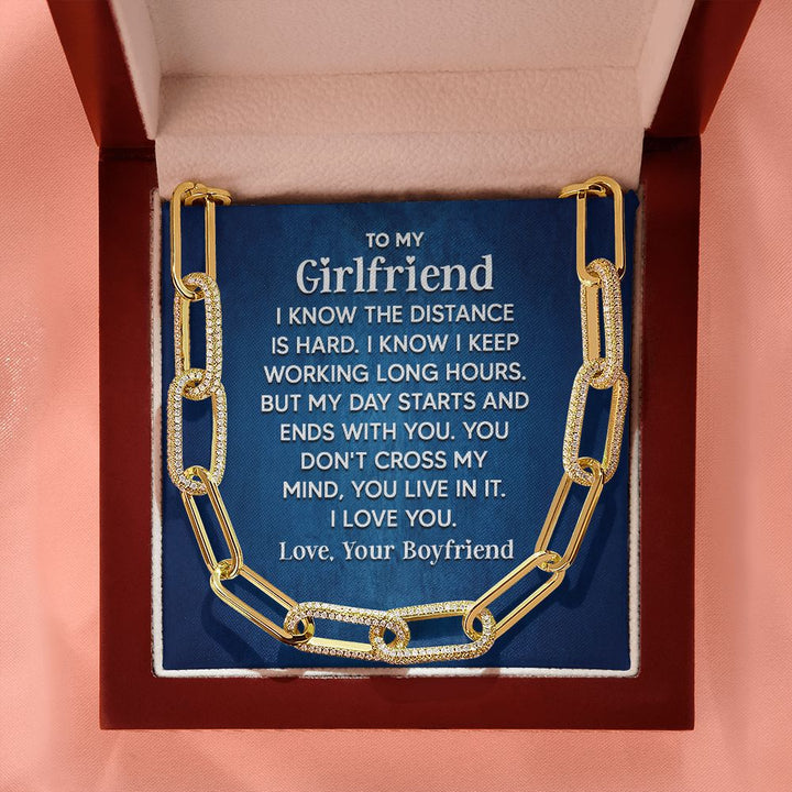 To My Girlfriend | I know the distance is hard - Forever Linked Necklace