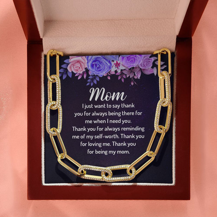 To My Mom | I just want to say Thank You - Forever Linked Necklace