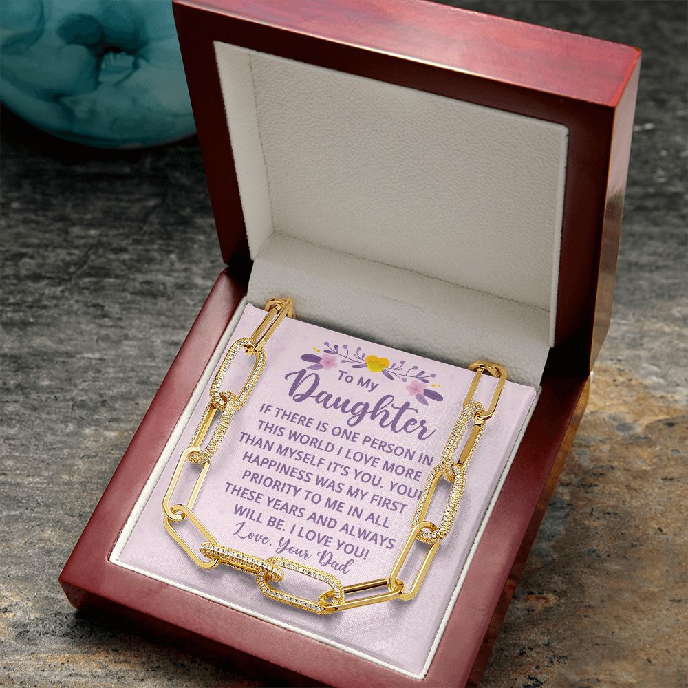 To My Daughter | If There is One Person in this World - Forever Linked Necklace