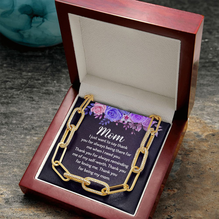 To My Mom | I just want to say Thank You - Forever Linked Necklace