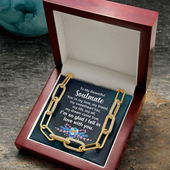 To My Beautiful Soulmate | You're my love - Forever Linked Necklace