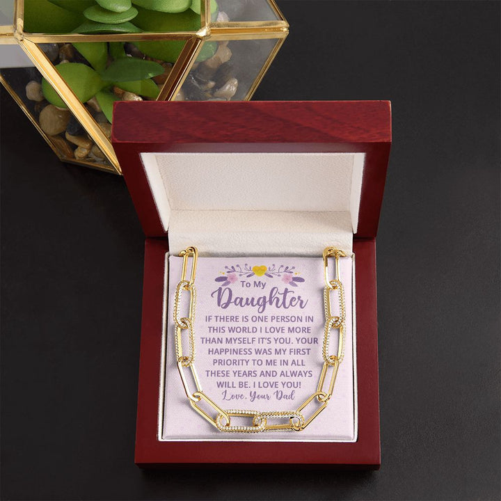 To My Daughter | If There is One Person in this World - Forever Linked Necklace