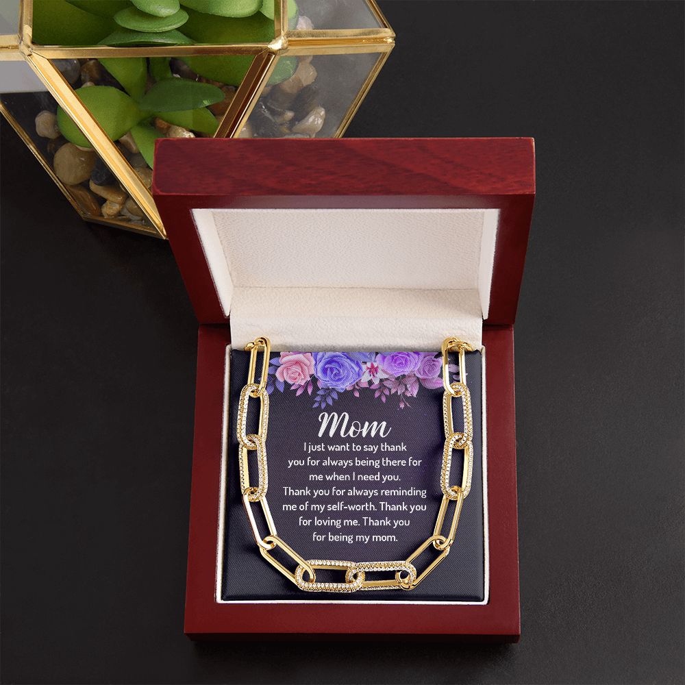 To My Mom | I just want to say Thank You - Forever Linked Necklace