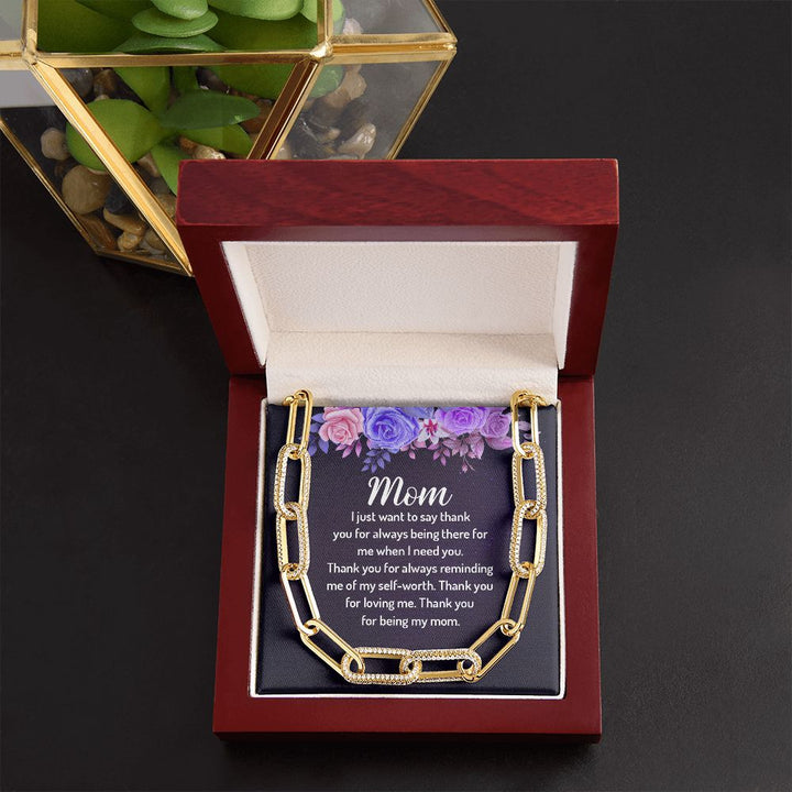 To My Mom | I just want to say Thank You - Forever Linked Necklace