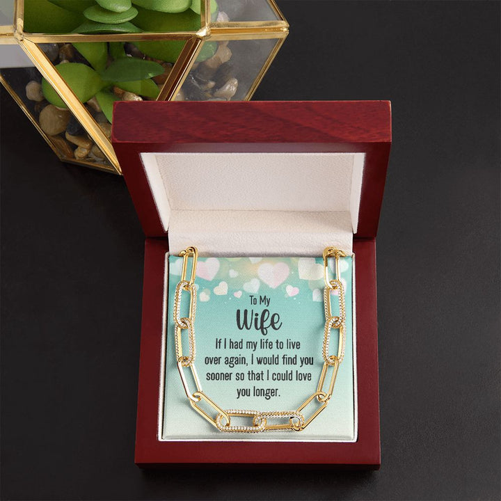 To My Wife | I would find you sooner - Forever Linked Necklace
