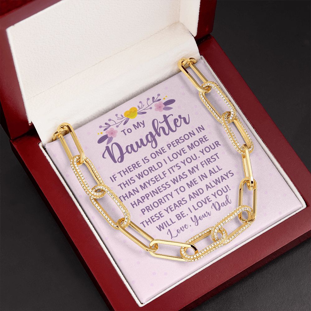 To My Daughter | If There is One Person in this World - Forever Linked Necklace