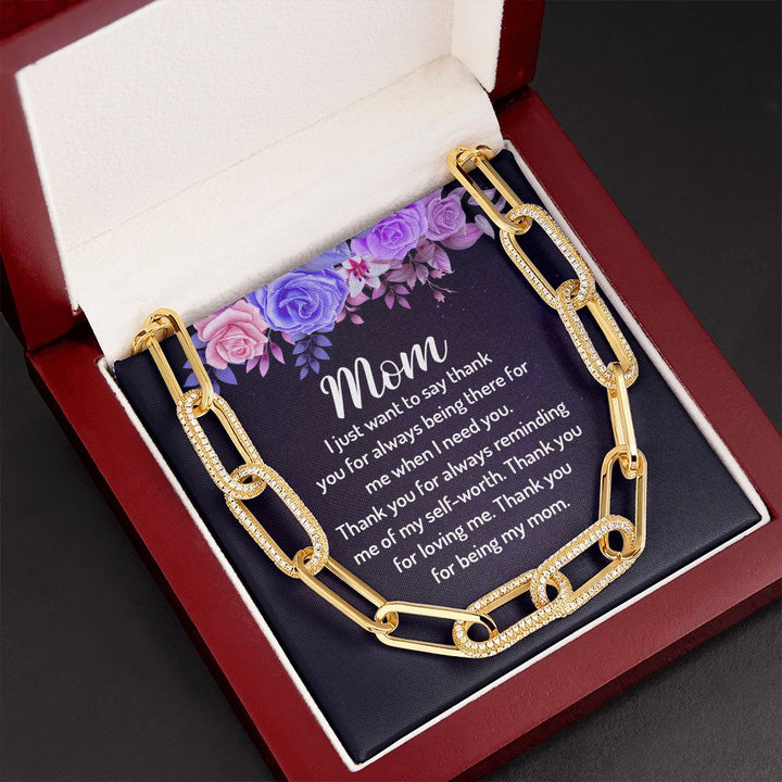To My Mom | I just want to say Thank You - Forever Linked Necklace