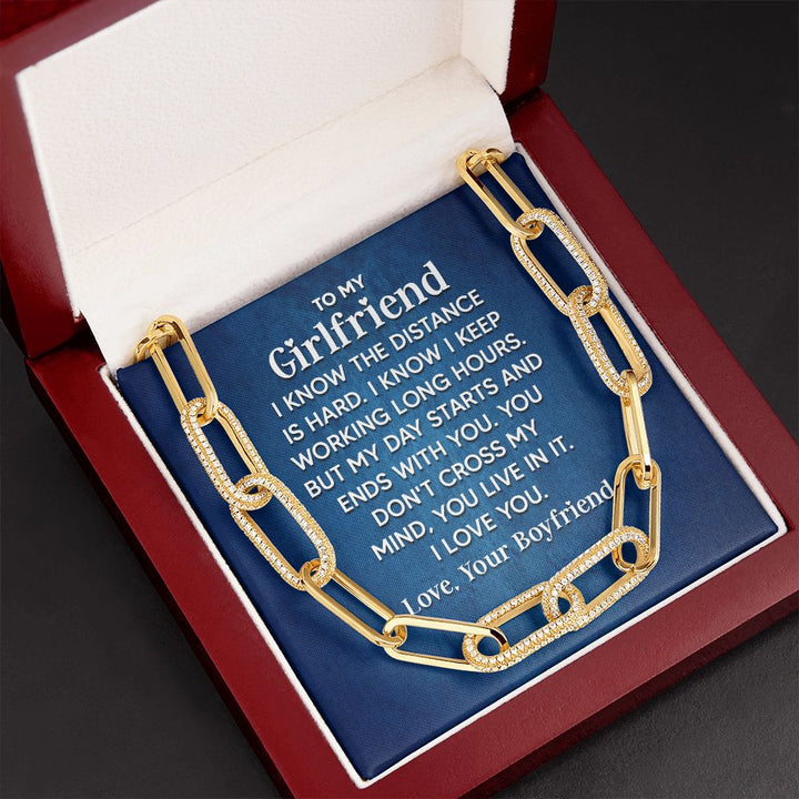 To My Girlfriend | I know the distance is hard - Forever Linked Necklace