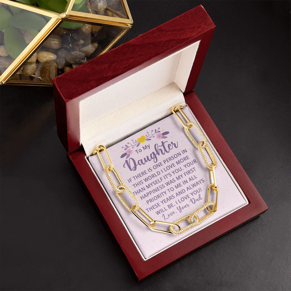 To My Daughter | If There is One Person in this World - Forever Linked Necklace