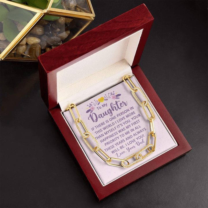 To My Daughter | If There is One Person in this World - Forever Linked Necklace