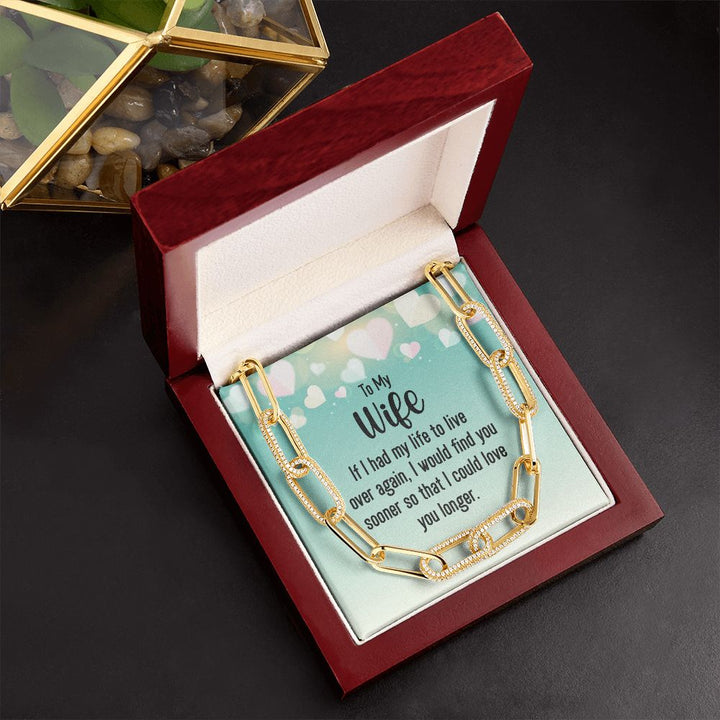 To My Wife | I would find you sooner - Forever Linked Necklace