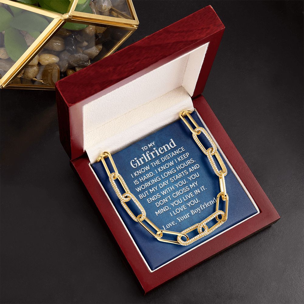 To My Girlfriend | I know the distance is hard - Forever Linked Necklace