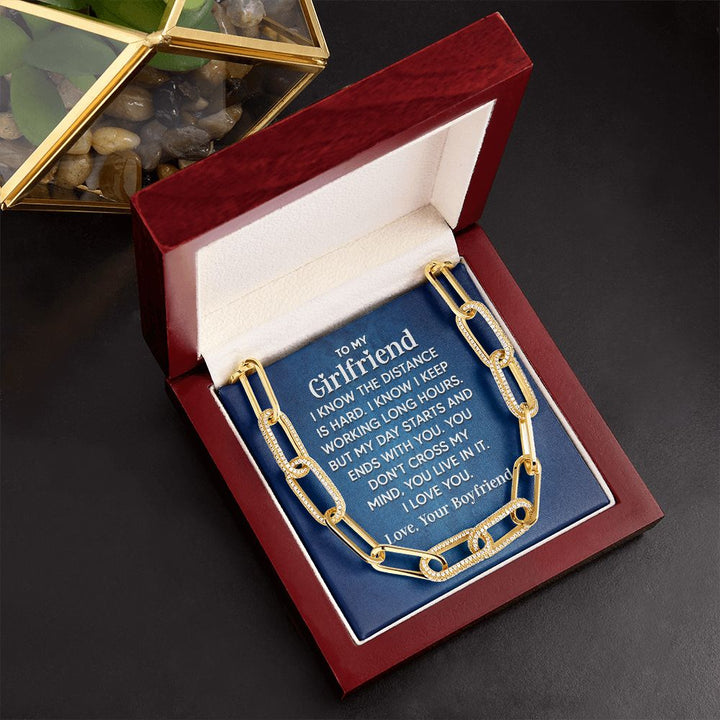 To My Girlfriend | I know the distance is hard - Forever Linked Necklace
