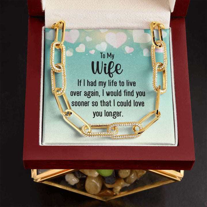 To My Wife | I would find you sooner - Forever Linked Necklace