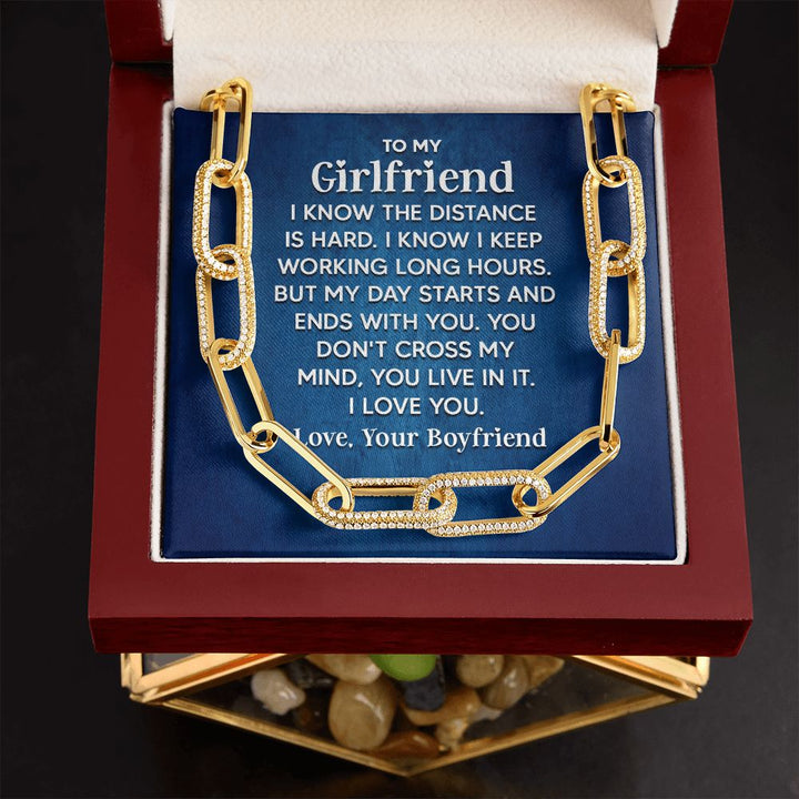 To My Girlfriend | I know the distance is hard - Forever Linked Necklace