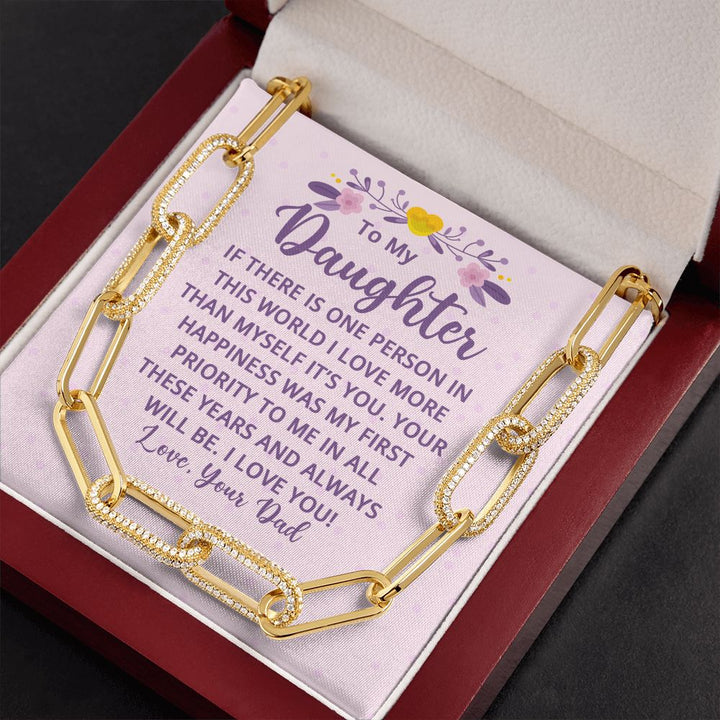 To My Daughter | If There is One Person in this World - Forever Linked Necklace
