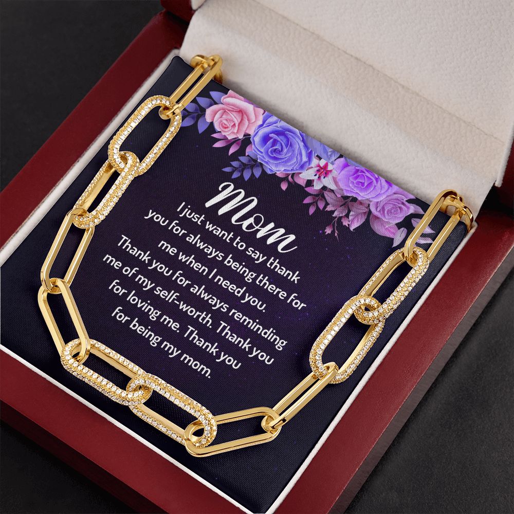 To My Mom | I just want to say Thank You - Forever Linked Necklace