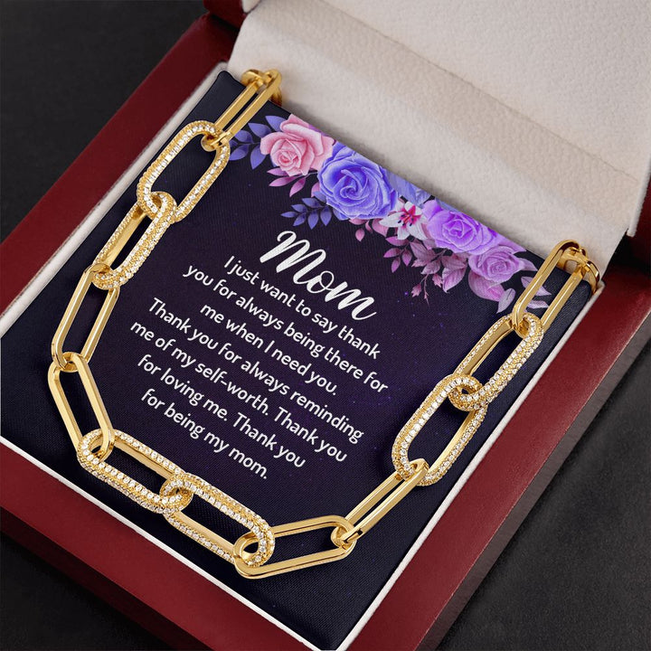 To My Mom | I just want to say Thank You - Forever Linked Necklace