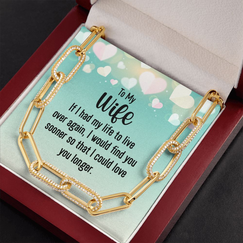 To My Wife | I would find you sooner - Forever Linked Necklace