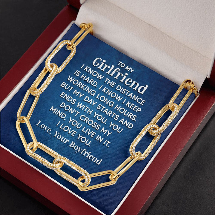 To My Girlfriend | I know the distance is hard - Forever Linked Necklace