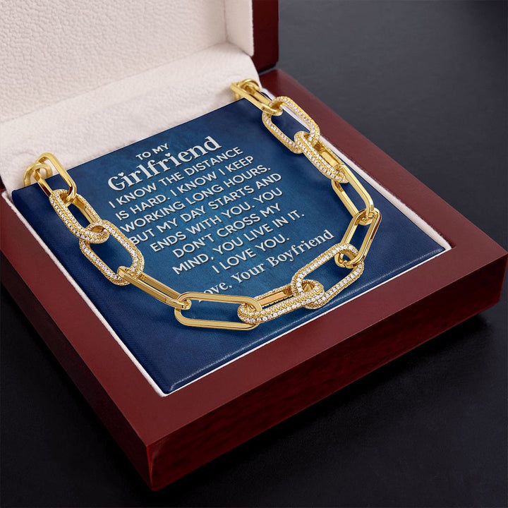 To My Girlfriend | I know the distance is hard - Forever Linked Necklace