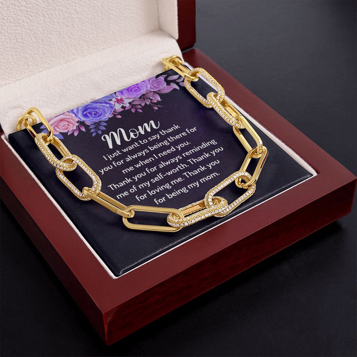 To My Mom | I just want to say Thank You - Forever Linked Necklace