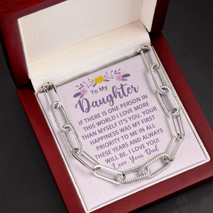 To My Daughter | If There is One Person in this World - Forever Linked Necklace