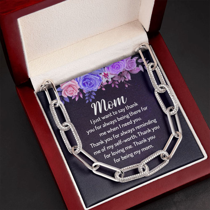 To My Mom | I just want to say Thank You - Forever Linked Necklace