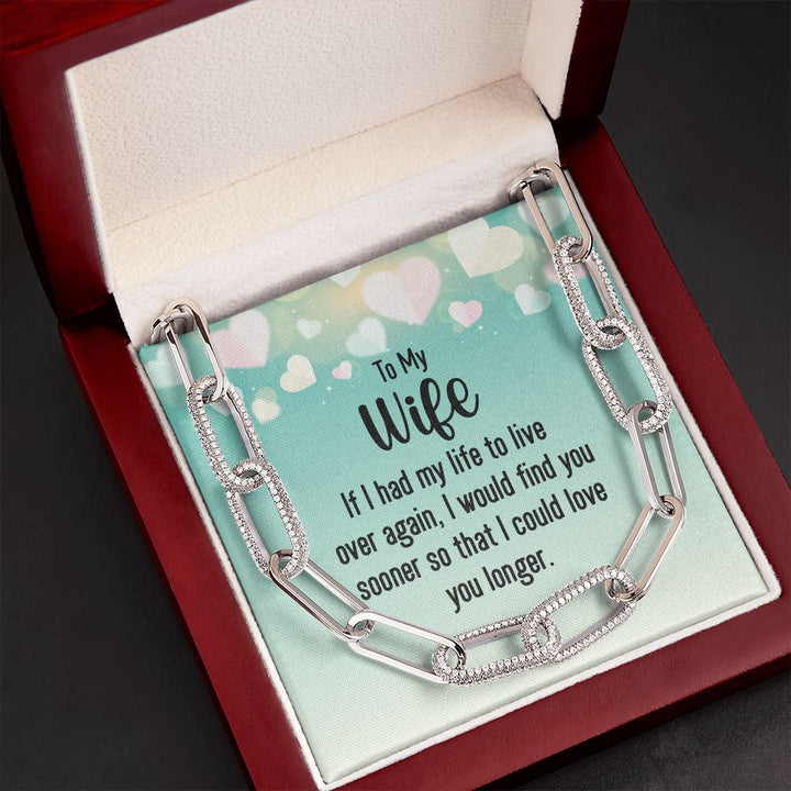 To My Wife | I would find you sooner - Forever Linked Necklace