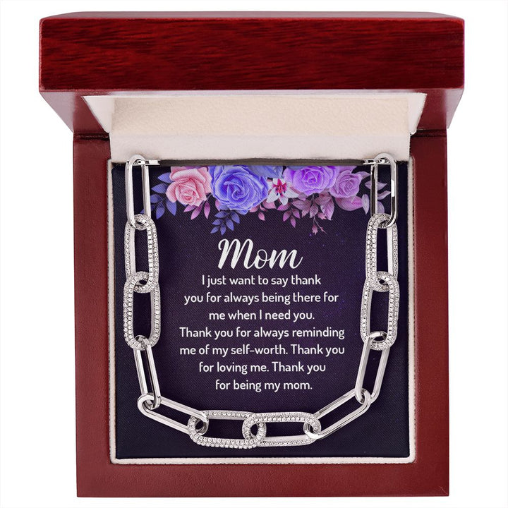 To My Mom | I just want to say Thank You - Forever Linked Necklace