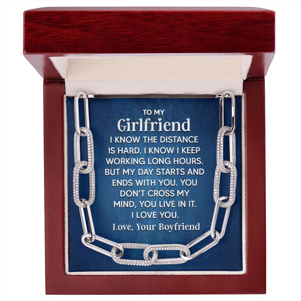 To My Girlfriend | I know the distance is hard - Forever Linked Necklace