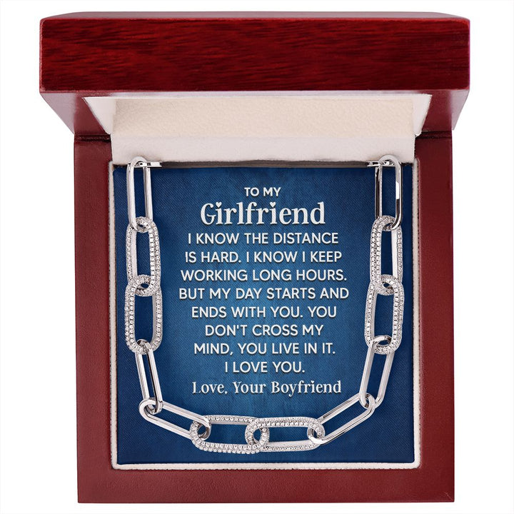 To My Girlfriend | I know the distance is hard - Forever Linked Necklace