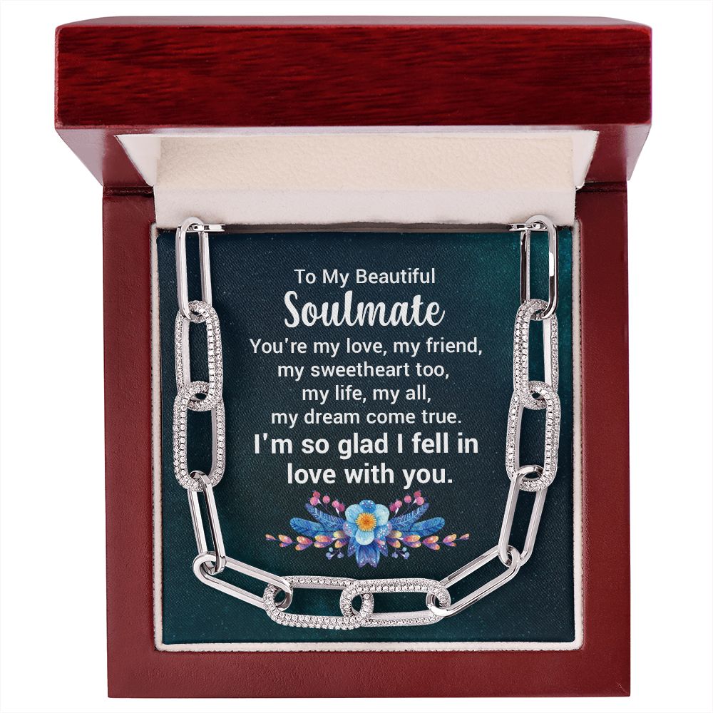 To My Beautiful Soulmate | You're my love - Forever Linked Necklace