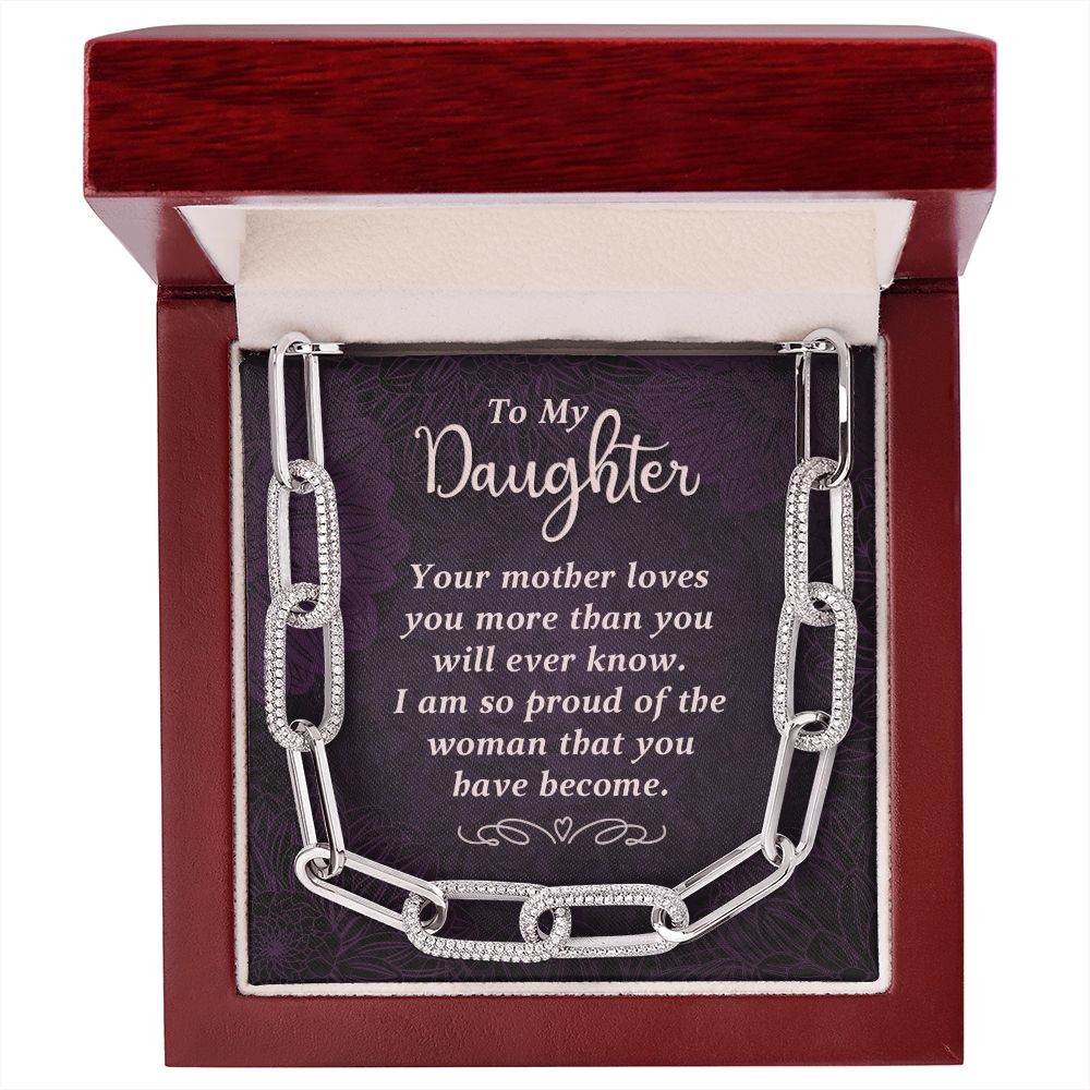 To My Daughter | Your Mother Loves You - Forever Linked Necklace