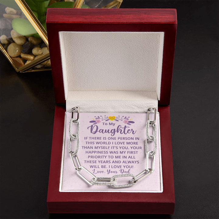 To My Daughter | If There is One Person in this World - Forever Linked Necklace