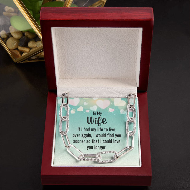 To My Wife | I would find you sooner - Forever Linked Necklace
