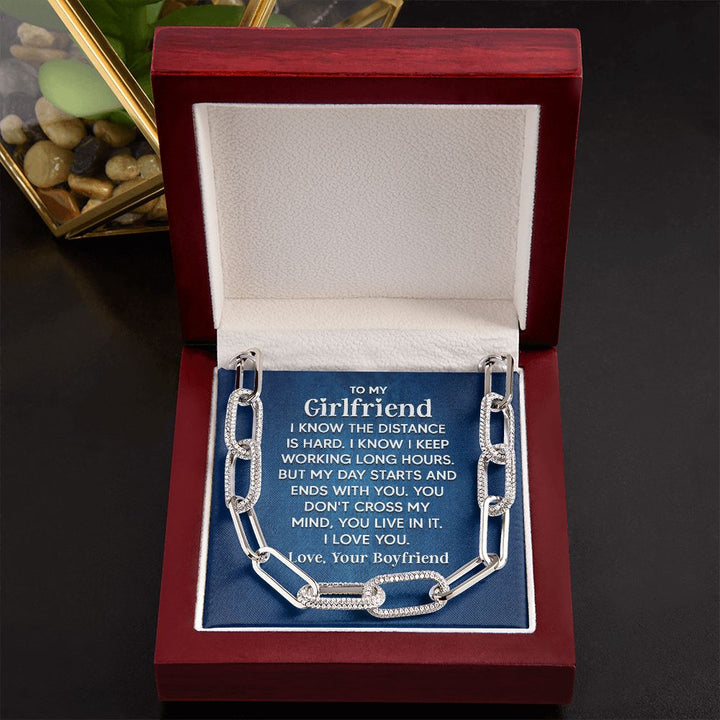 To My Girlfriend | I know the distance is hard - Forever Linked Necklace