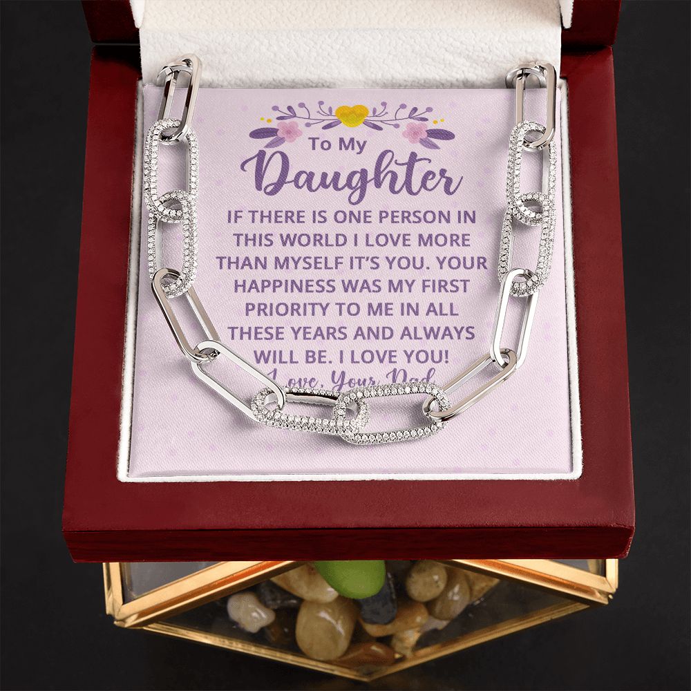 To My Daughter | If There is One Person in this World - Forever Linked Necklace