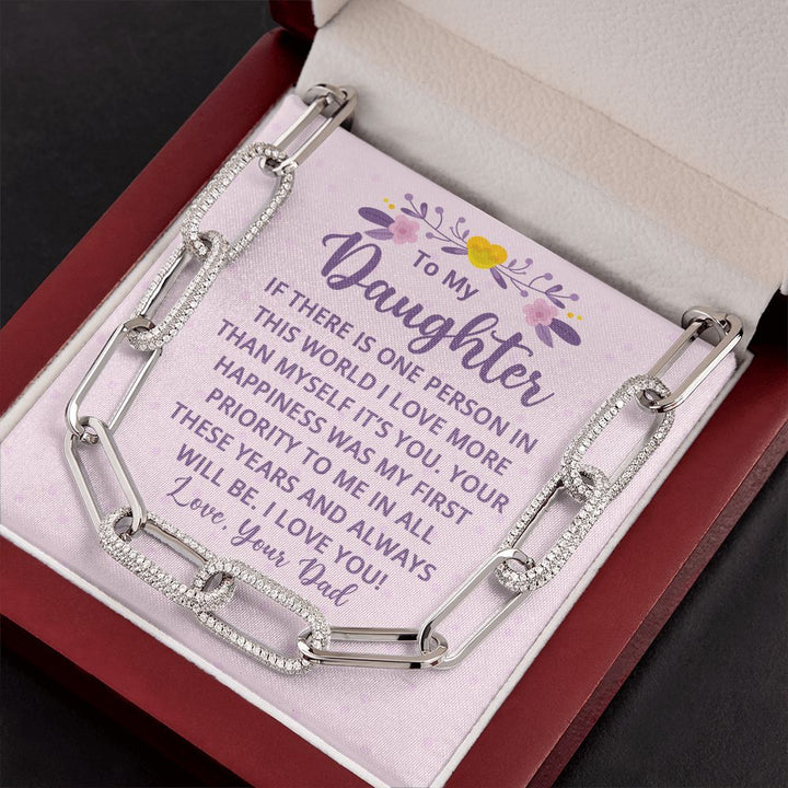 To My Daughter | If There is One Person in this World - Forever Linked Necklace