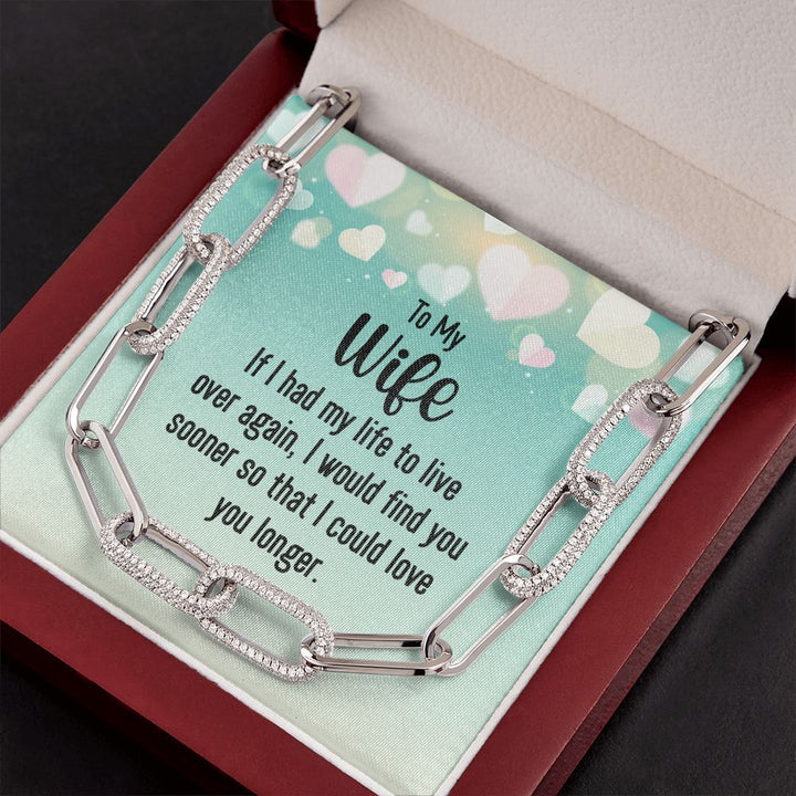 To My Wife | I would find you sooner - Forever Linked Necklace