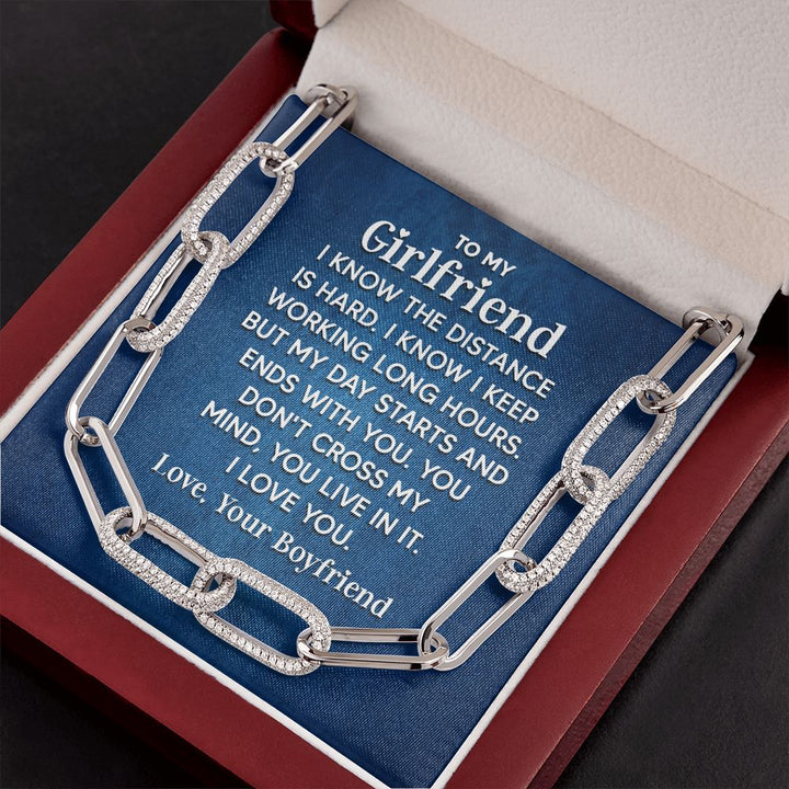 To My Girlfriend | I know the distance is hard - Forever Linked Necklace