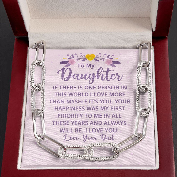 To My Daughter | If There is One Person in this World - Forever Linked Necklace
