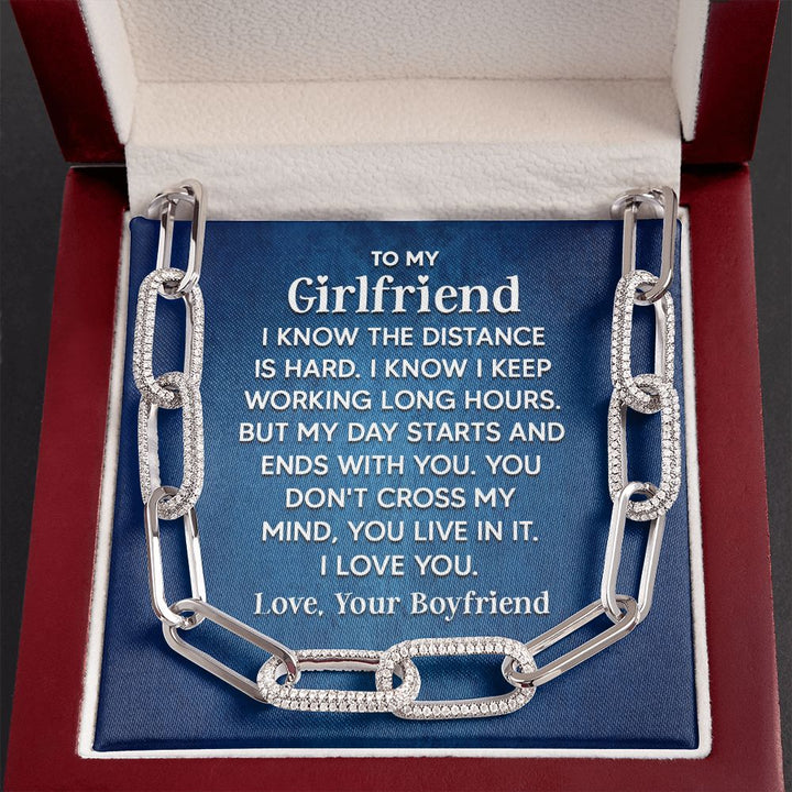 To My Girlfriend | I know the distance is hard - Forever Linked Necklace