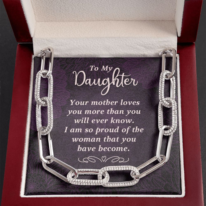 To My Daughter | Your Mother Loves You - Forever Linked Necklace