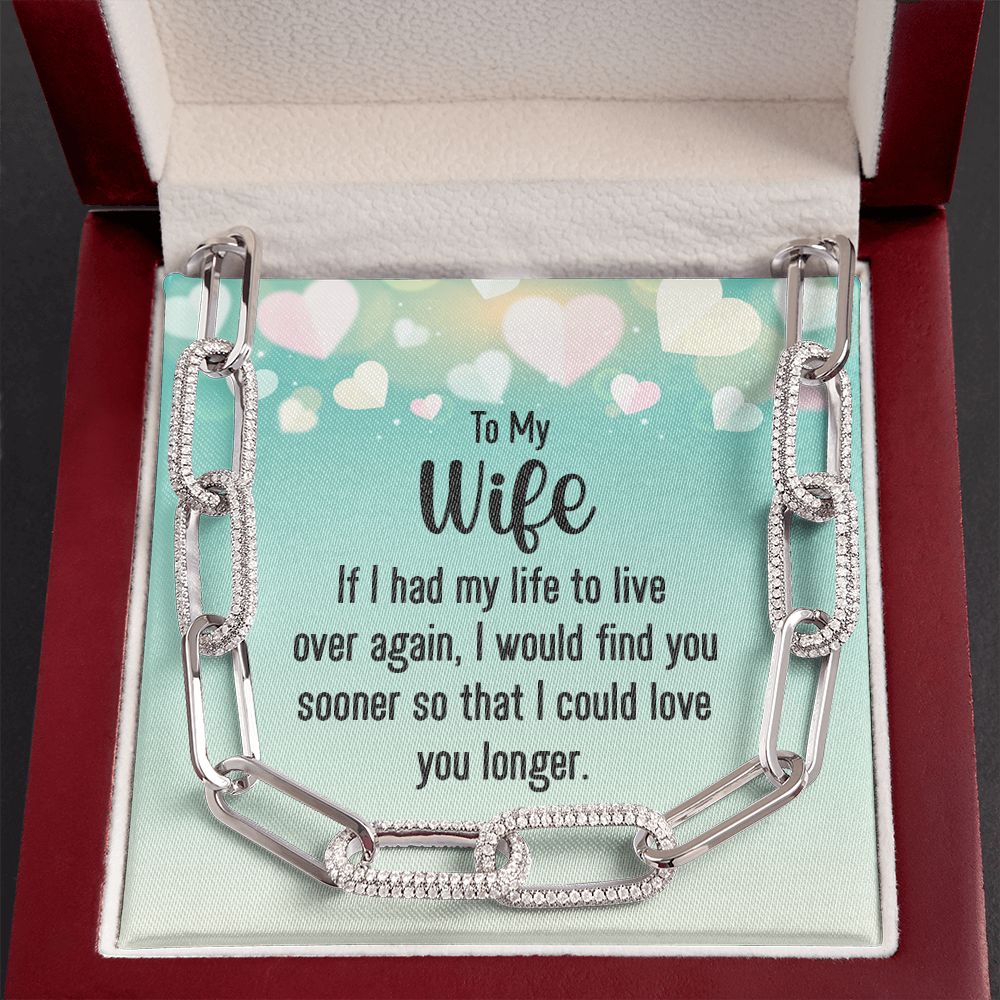 To My Wife | I would find you sooner - Forever Linked Necklace