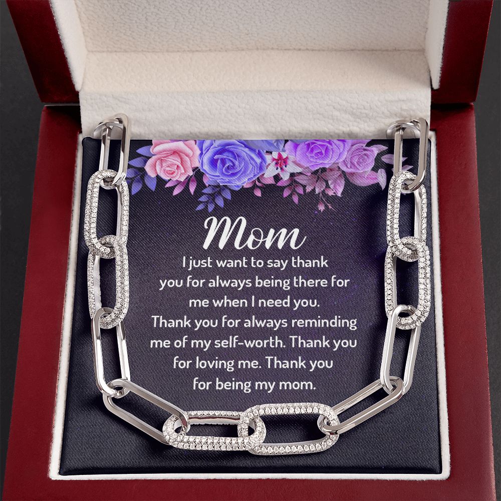 To My Mom | I just want to say Thank You - Forever Linked Necklace