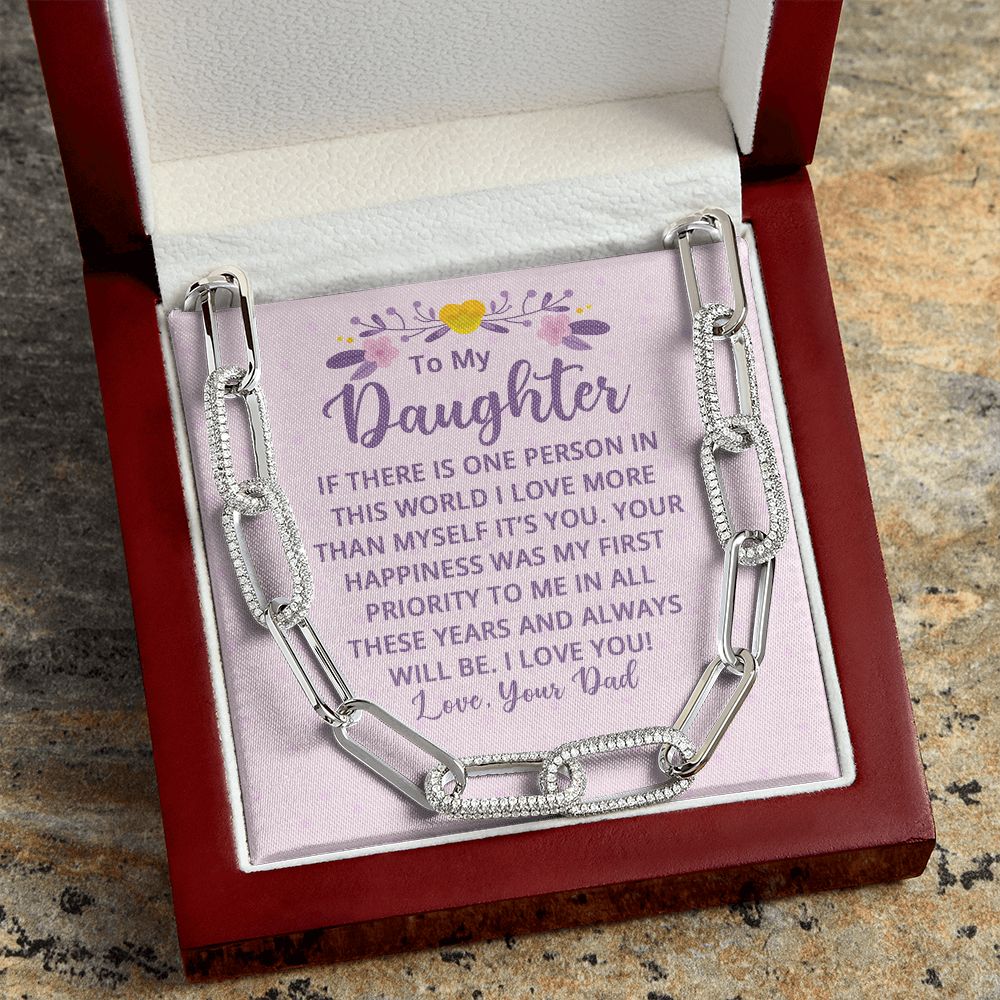 To My Daughter | If There is One Person in this World - Forever Linked Necklace